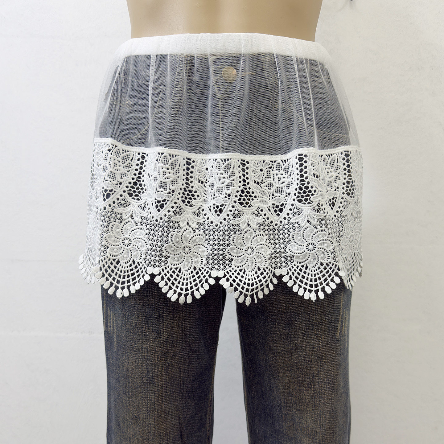 2025秋冬屁帘花边下摆内搭A字短裙子卫衣叠穿神器搭配瑜伽裤裙子