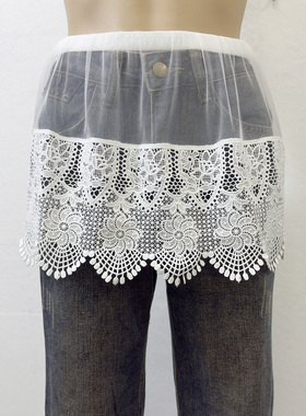 2025秋冬屁帘花边下摆内搭A字短裙子卫衣叠穿神器搭配瑜伽裤裙子