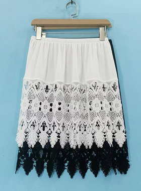 毛衣卫衣内搭叠穿防静电蕾丝花边裙打底裙安全裙遮屁帘内衬裙大码
