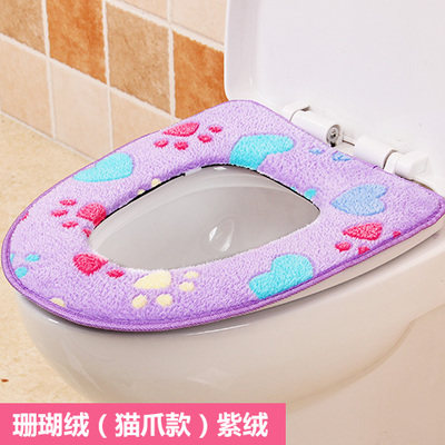 灯芯绒加厚马桶垫座圈防水马桶套毛绒坐便套保暖坐垫马桶圈垫包邮