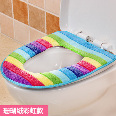 灯芯绒加厚马桶垫座圈防水马桶套毛绒坐便套保暖坐垫马桶圈垫包邮