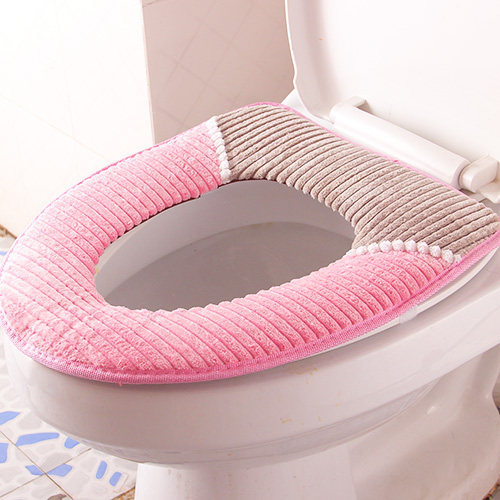 灯芯绒加厚马桶垫座圈防水马桶套毛绒坐便套保暖坐垫马桶圈垫包邮