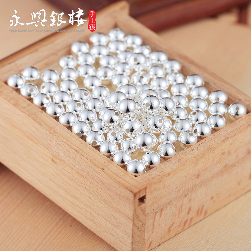 光面diydiy光面手链时尚风银珠子