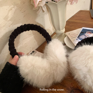 冬季可爱毛绒保暖加厚耳罩女防风骑行防冻耳捂子护耳包学生显脸小