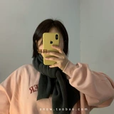 Брендовый утепленный удерживающий тепло трикотажный универсальный шарф из искусственного меха для влюбленных, в корейском стиле