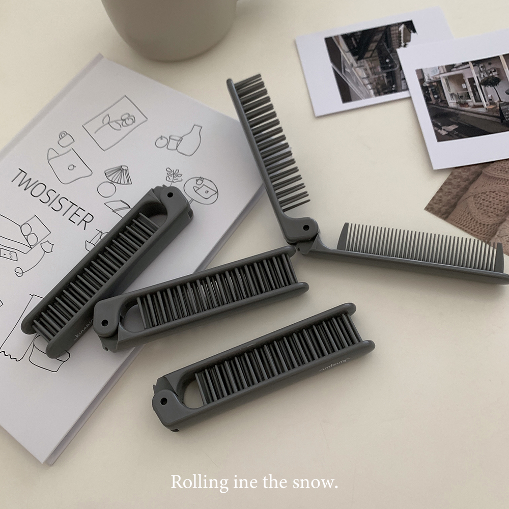 随身小梳子两用梳折叠家用出门旅行便携迷你刘海美发梳防静电学生