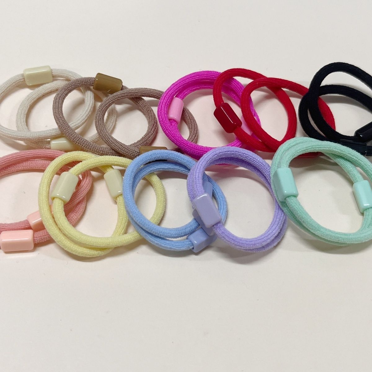 3cmDIY手工头绳儿童皮筋发圈材料高弹力带托贴片打底皮筋圈糖果色