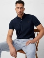 Navy Blue - Brown Floral