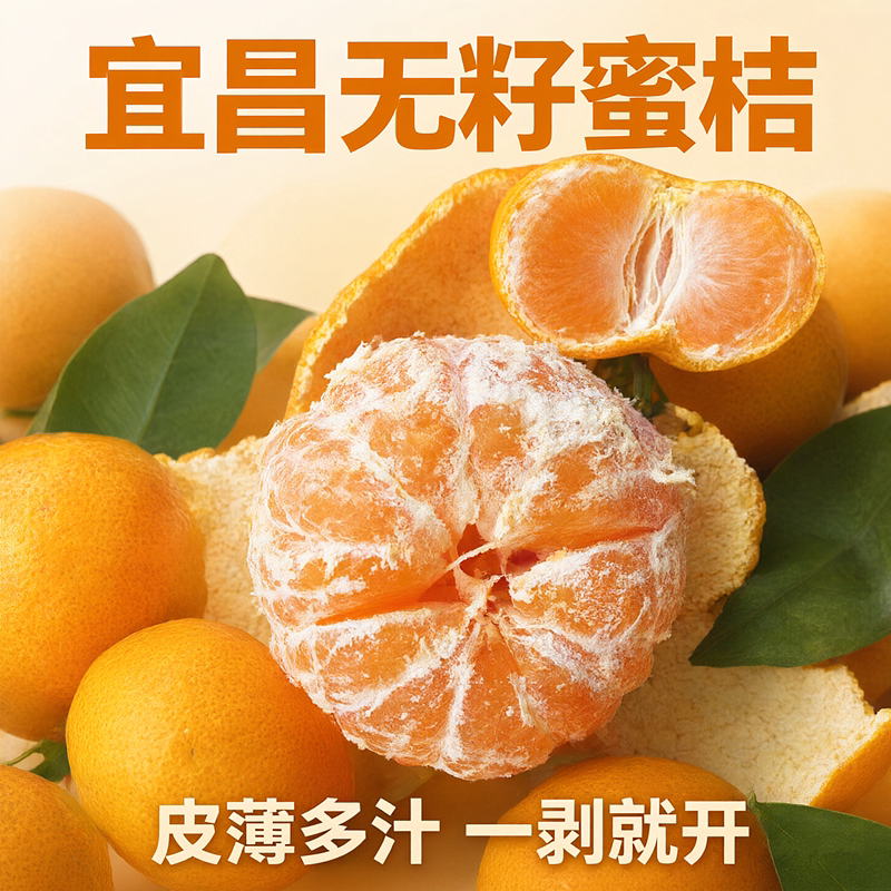 宜昌农家新鲜青皮无籽甜桔