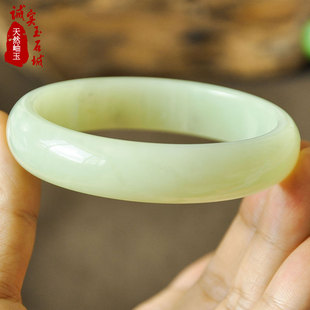 天然玉石岫岩老玉镯 岫玉老玉手镯 内径60mm  岫岩黄白老玉手镯