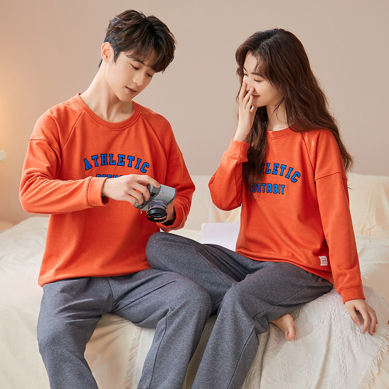 情侣睡衣春秋季长袖宽松大码秋冬款家居服一男一女两件休闲套装,女士内衣/男士内衣/家居服,睡衣/家居服套装,淘宝优惠券,粉丝福利购,淘宝优惠卷