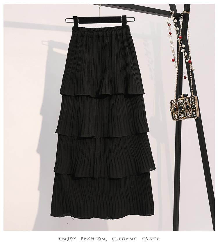 松糕裙2018新款半身蛋糕裙女春夏2019新款韩版雪纺学生百褶中长裙|ruв категории Женская одежда, юбка - от Buy2taobao.com для оказания профессиональной услуги покупки агента Taobao