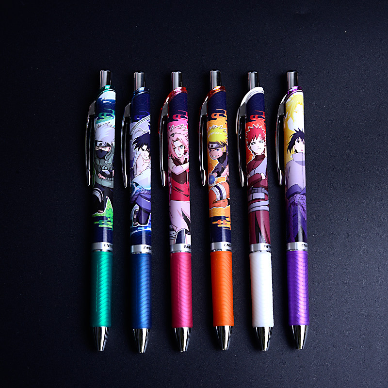 现货新品!日本pente派通火影忍者限定款中性笔速干按动学生黑0.5m