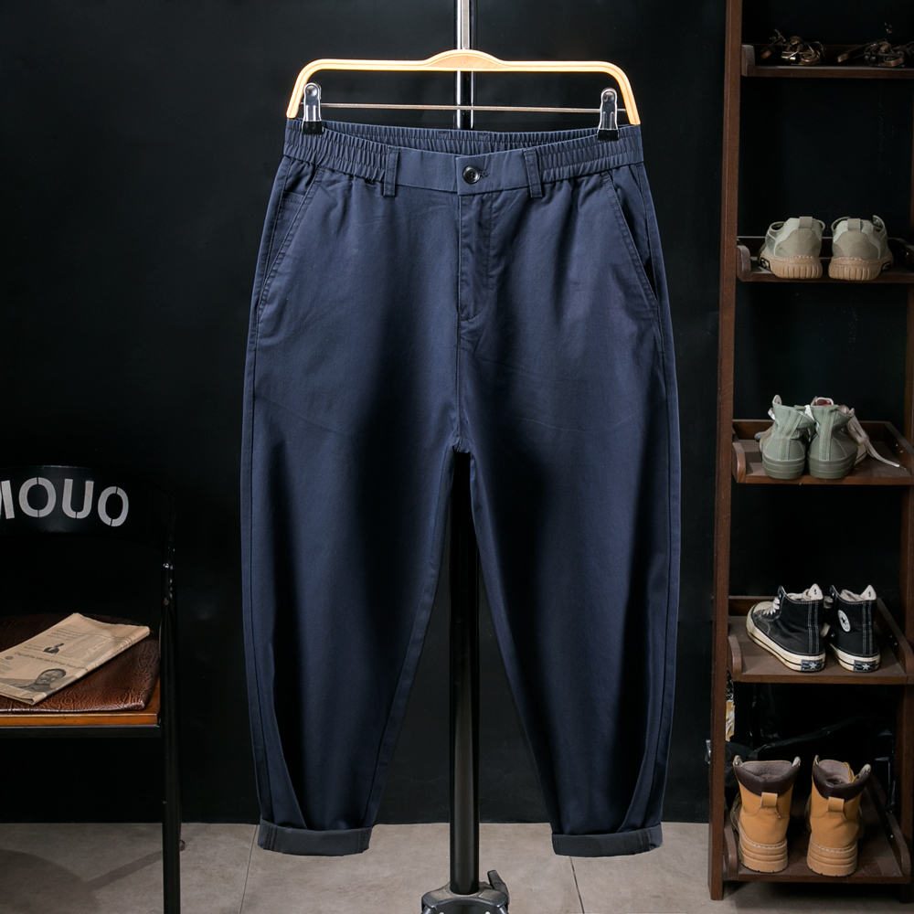 休闲裤男宽松直筒九分裤潮流男生