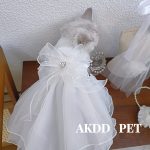 AKDD宠物婚纱裙结婚礼服