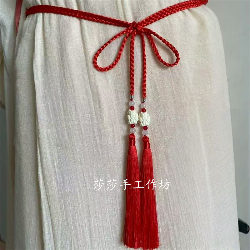 新款原创明制马面裙流苏腰坠古风禁步腰带男女汉服宫绦圆领袍腰绳