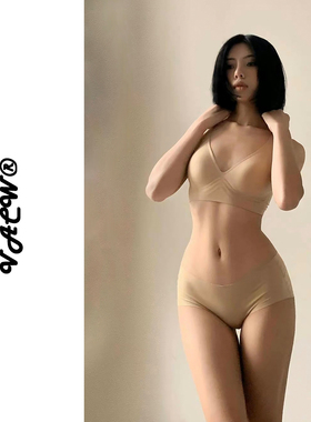 VACW防滑水感粉底液内衣防下垂聚拢无痕无钢圈外扩显小乳胶文胸女