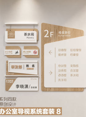 定制亚克力企业商场政府医院教育室内办公室亚克力导视系统套装