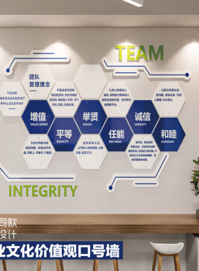企业价值观口号愿景文化墙定制
