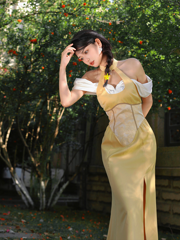 四斤自制Modern【贝儿】 终将遇到 自己的花园 新中式改良旗袍裙
