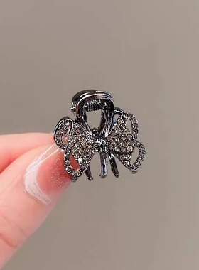 刘海夹子水钻蝴蝶结抓夹小号鲨鱼夹网红顶夹半夹发卡刘海小夹子女