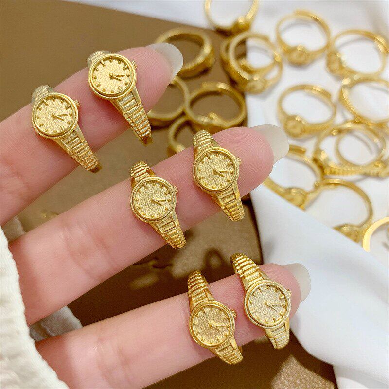 小金表戒指女生个性轻奢