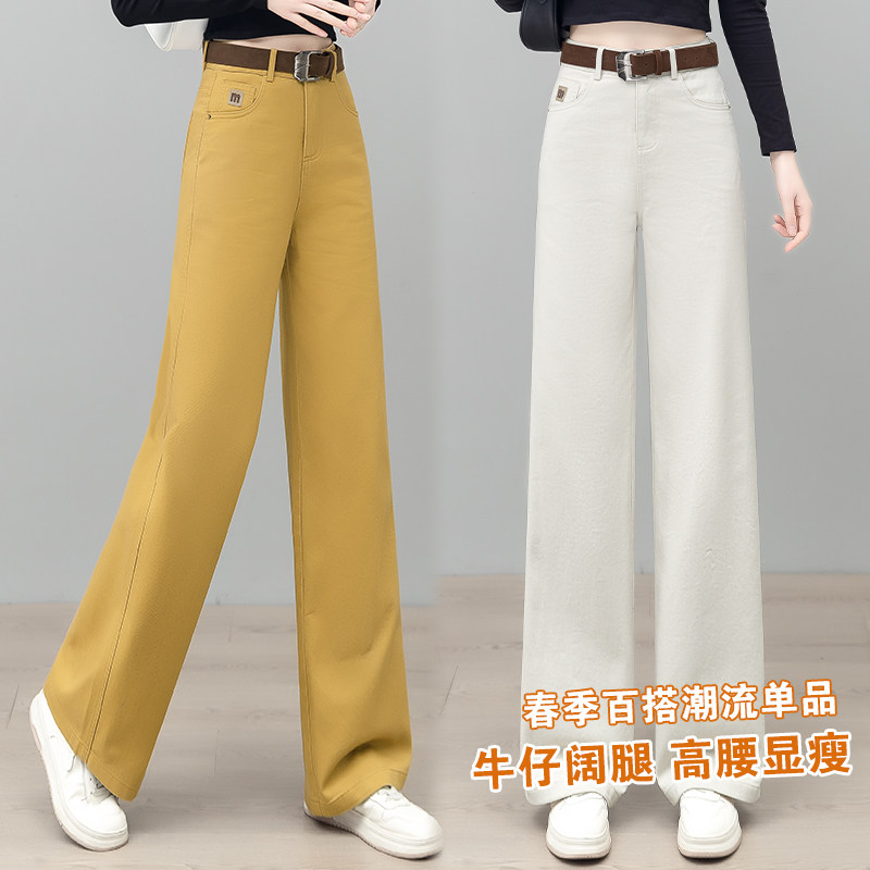 窄版阔腿裤女款2025年春夏新款时尚洋气减龄宽松直筒裤休闲长裤子