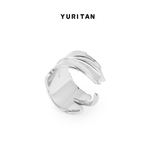 纯银银戒指 YURITAN 无花果树叶戒指 TITRE SANS MAISON