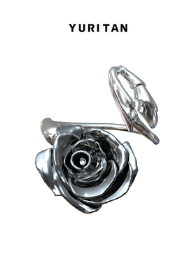 YURITAN玫瑰花手镯可调节大小2024春夏新款甜酷风首饰