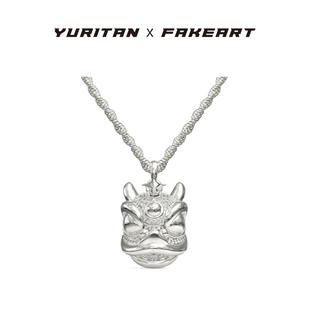 于适同款YURITAN X FAKEART费奇满钻吊坠项链时尚潮酷情侣款项链