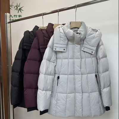 中长款泡芙高个子女生加厚连帽