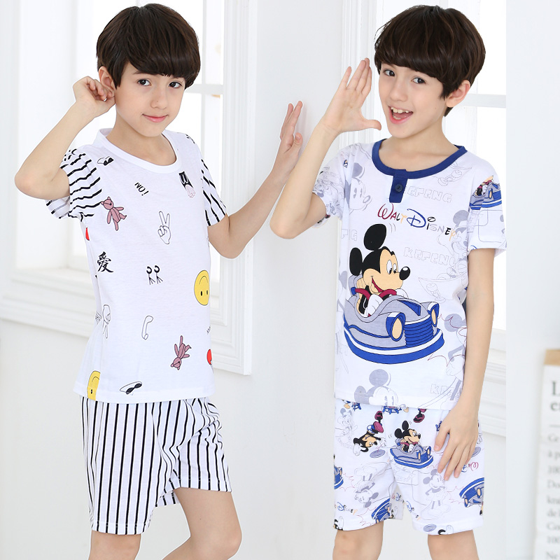 children pajamas half sleeve Boy summer pure cotton CUHK Cartoon baby 8-15 Home Furnishings Two suitin the Children/Baby/Family fitted , Children tracksuit , Home service package  category - from Buy2taobao.com to provide professional Taobao agent buy service
