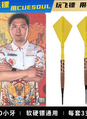 CUESOUL/Q獸国内镖手邵裕轶20克两用钨钢飞镖套装比赛级钨钢飞镖