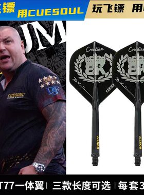 CUESOUL/Q獸Boris Krcmar镖手款ROST77高透明一体小标准飞镖镖翼