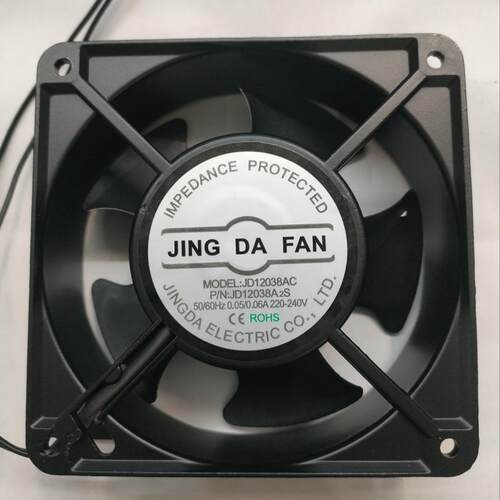 (含油)滚珠轴流风机 京达JD12038AC 220V 0.05-0.06A柜机散热风扇