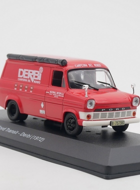 ixo 1:43 Ford Transit Derbi 1972福特全顺德比摩托车广告车模型