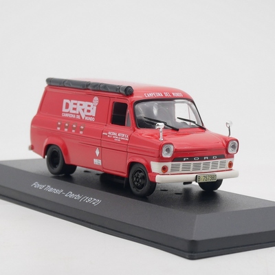 ixo 1:43 Ford Transit Derbi 1972福特全顺德比摩托车广告车模型
