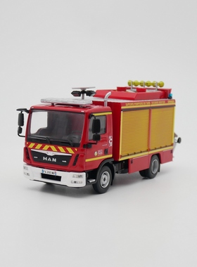 Ixo 1:43 MAN TGL大曼消防车事故救援车合金汽车模型金属玩具车模