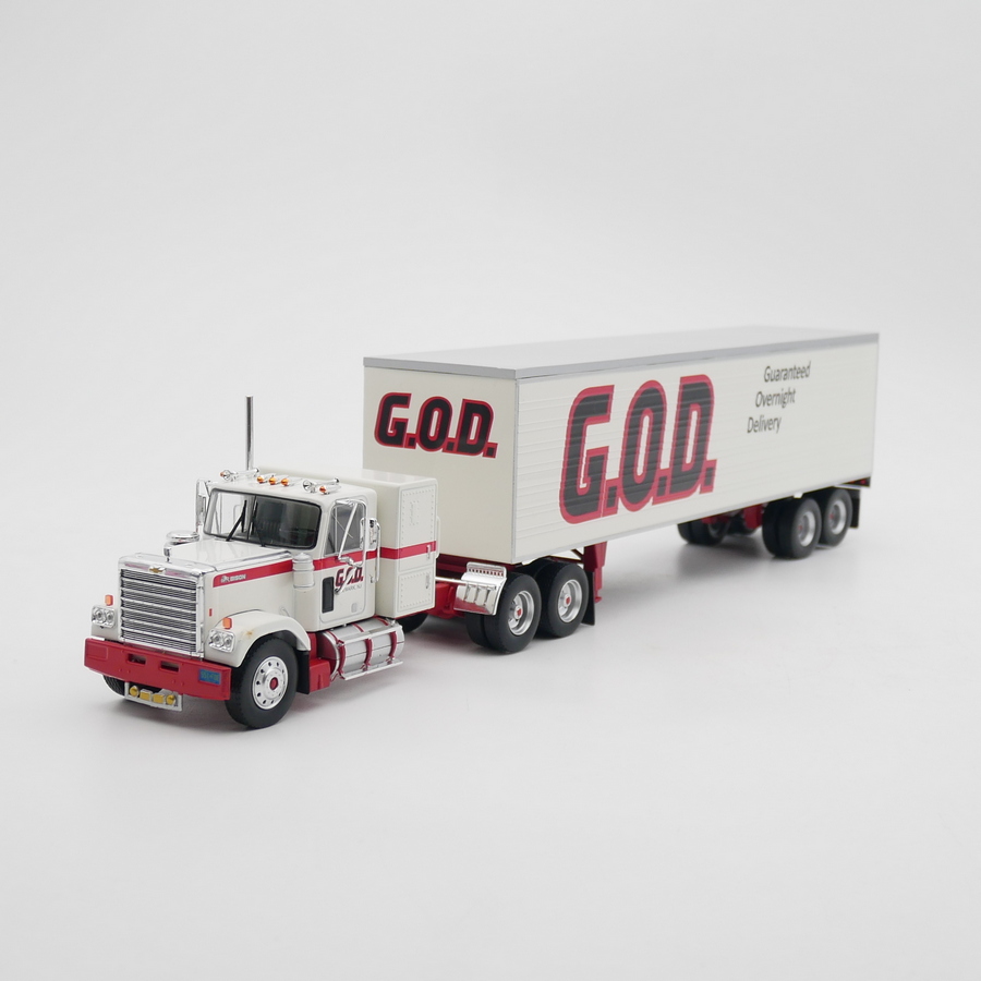 ixo 1:43 Chevrolet Bison雪佛兰拖挂车货柜车合金汽车模型玩具车