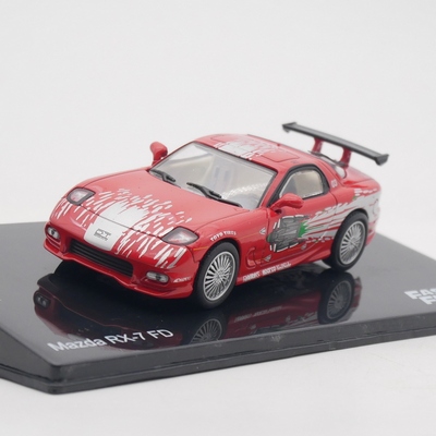 ixo 1:43 Mazada RX7 FD马自达速度与激情电影车合金汽车模型玩具