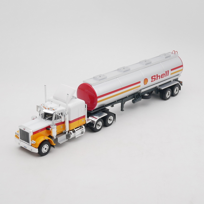ixo 1:43 Peterbilt 359美国卡车拖挂车Shell油罐车合金汽车模型