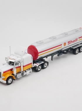 ixo 1:43 Peterbilt 359美国卡车拖挂车Shell油罐车合金汽车模型