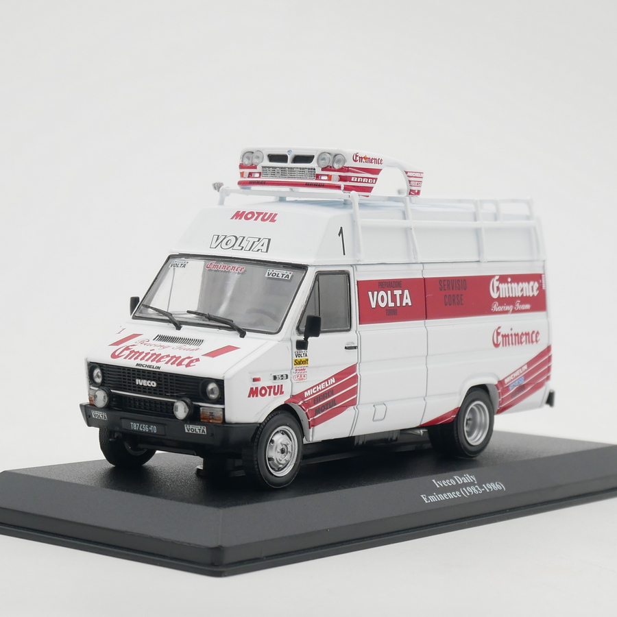 ixo 1:43 Iveco Daily 1986依维柯面包车Eminence拉力赛车队车模
