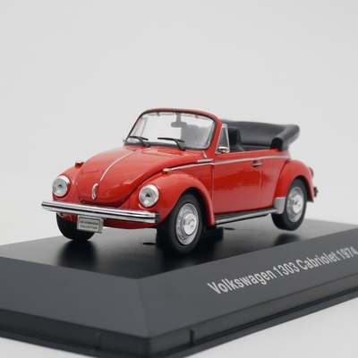 ixo 1:43 Volkswagen 1303 Cabriolet 1974大众开蓬甲壳虫玩具车