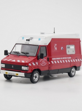 ixo 1:43 Peugeot J5 Maxum标致法国消防车合金汽车模型收藏玩具