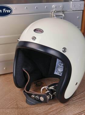 BornFree 极小盔体50年代500TX哈雷3/4半盔复古凯旋头盔男女