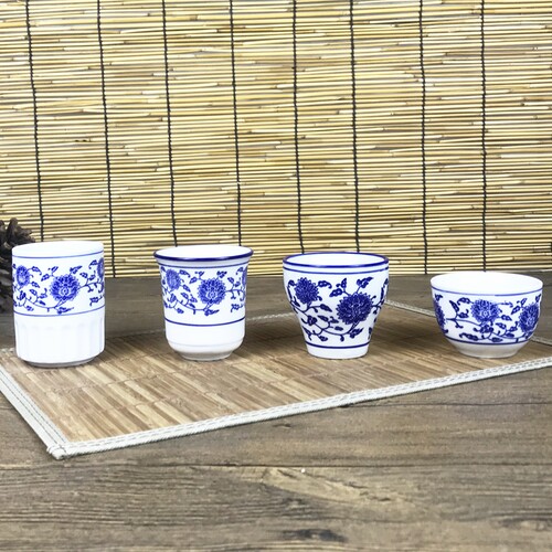 青花瓷江中杯陶瓷茶杯商用水杯