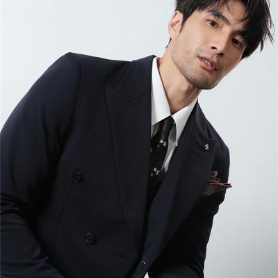 秋冬季双排扣新郎西服套装男婚礼正装商务休闲青年帅气潮修身西装