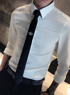 领带男正装商务休闲懒人拉链式自动扣韩版窄版领带黑色西服领带潮