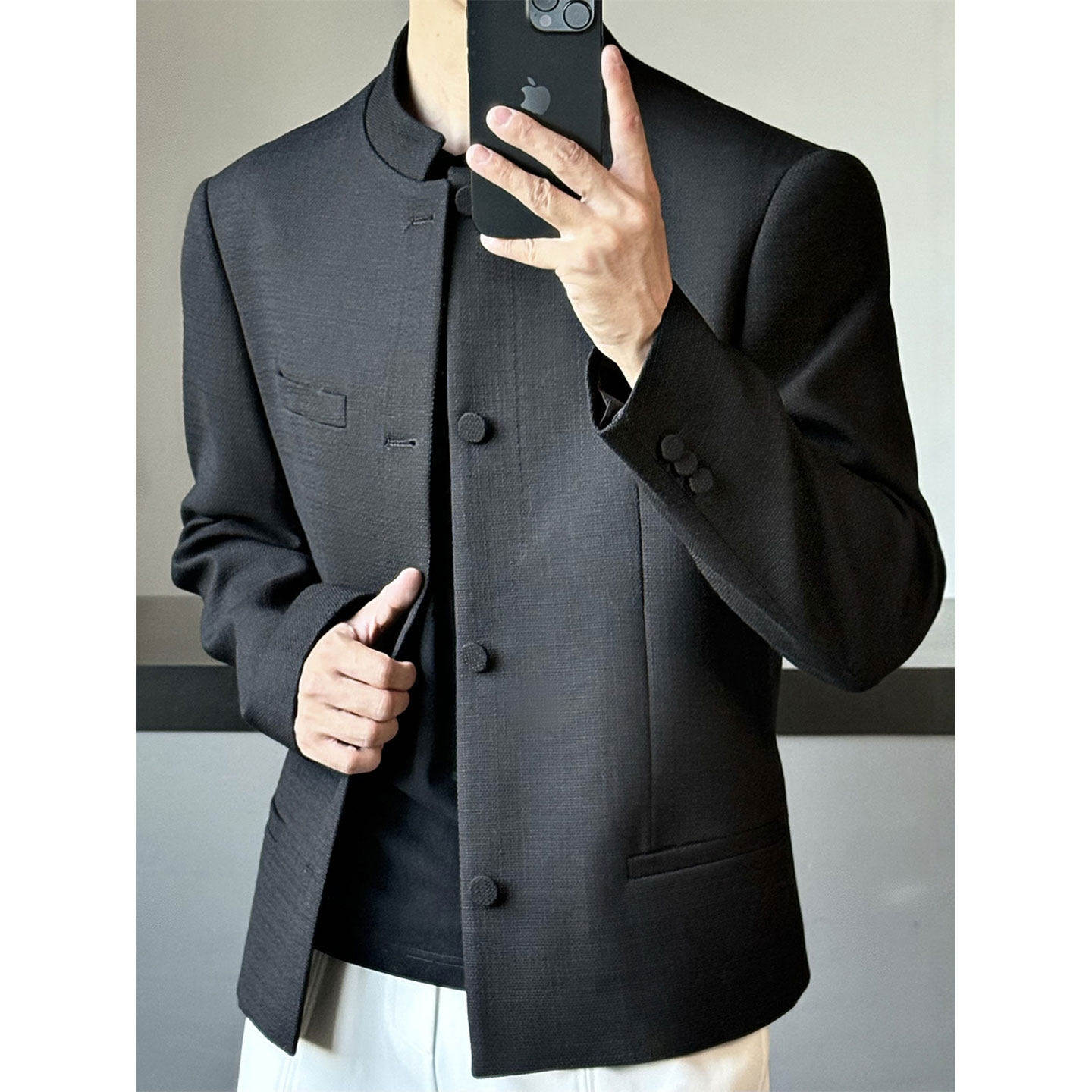 新中式中山装小西服外套图片